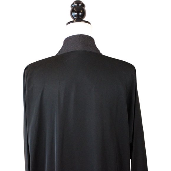 Beaded Kaftan Dress Size M/L Custom Abaya Black Long Sleeve Approx. Formal D199 - Picture 3 of 12